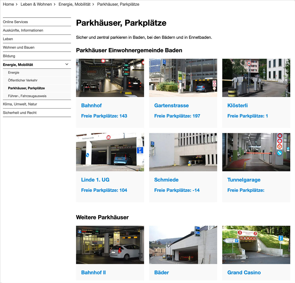 Parkleit-System Baden AG